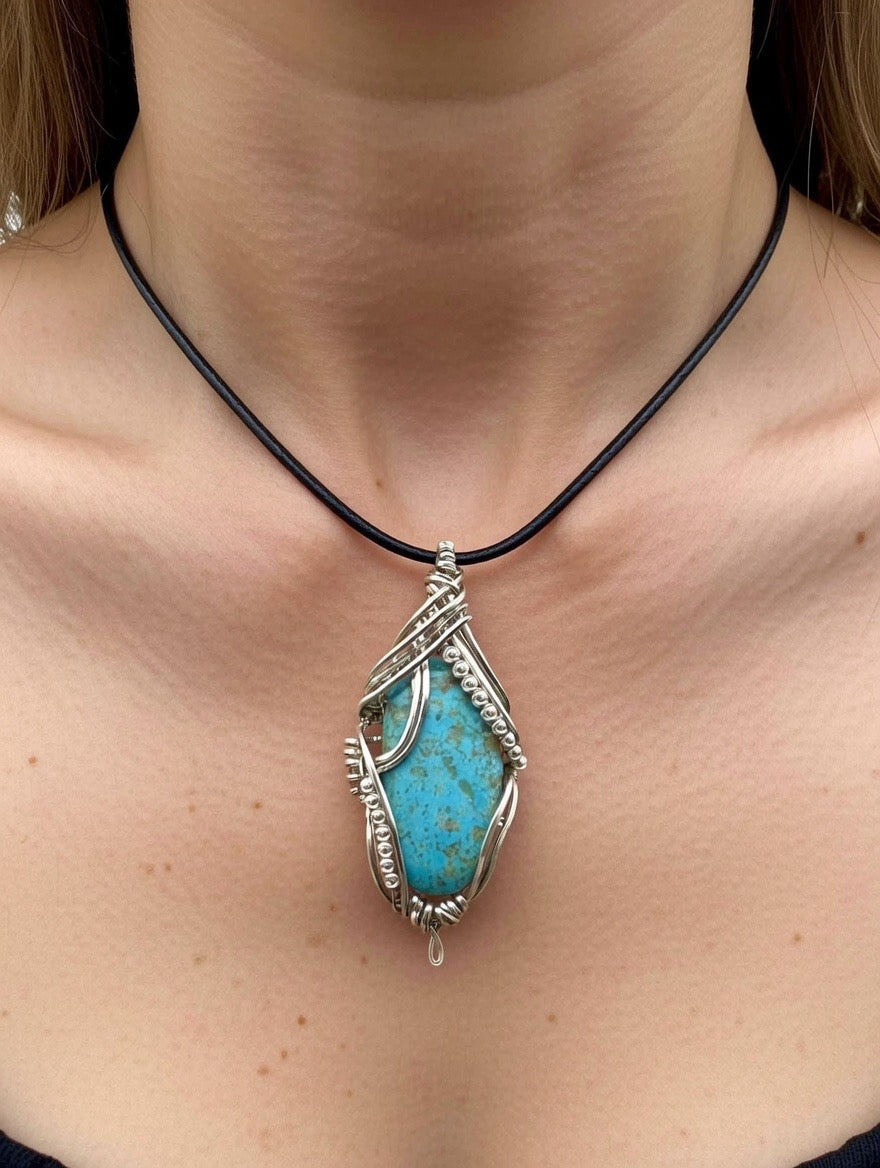 Turquoise Silver Pendant