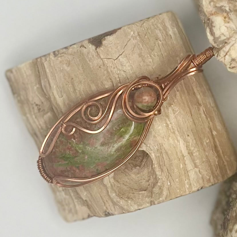 Unakite Doublet Pentant