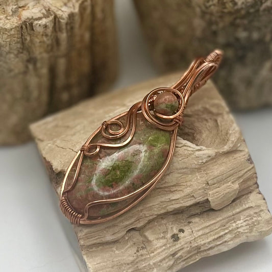 Unakite Doublet Pentant
