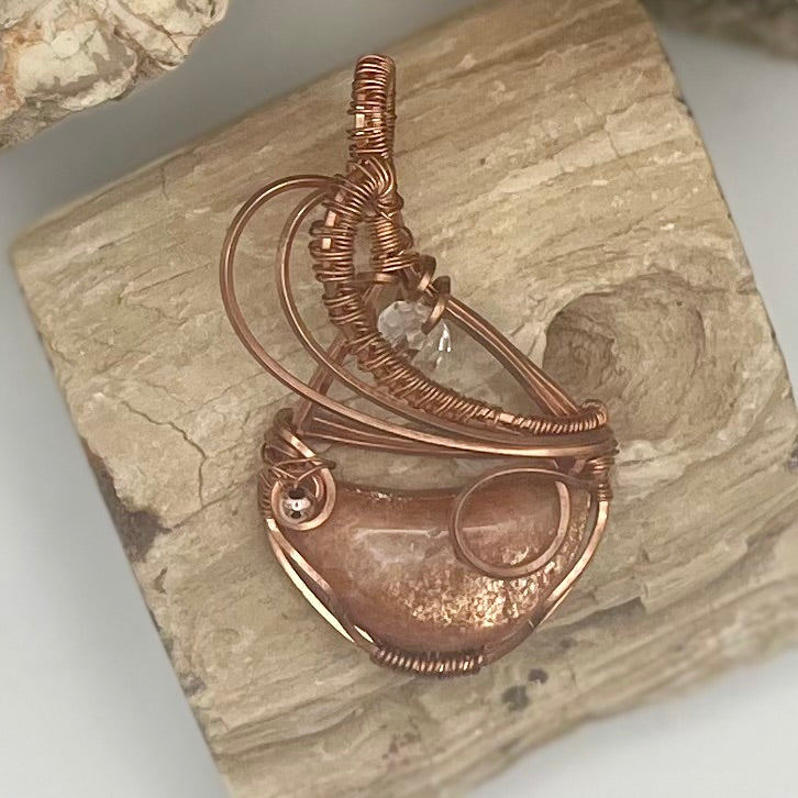 Sunstone Copper Pendant
