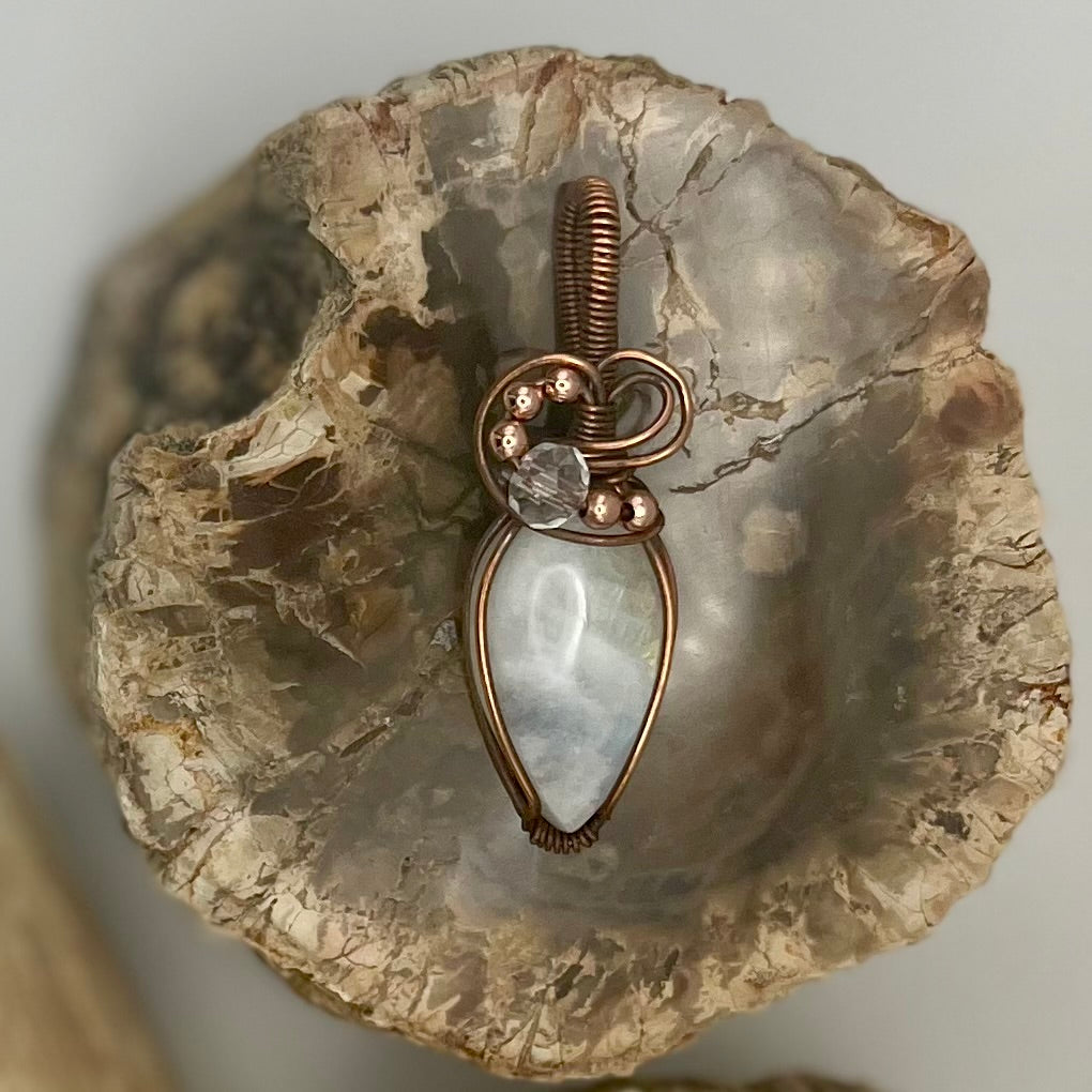 Moonstone Twisted Pendant