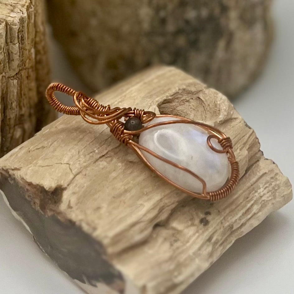 Moonstone and Opal Pendant