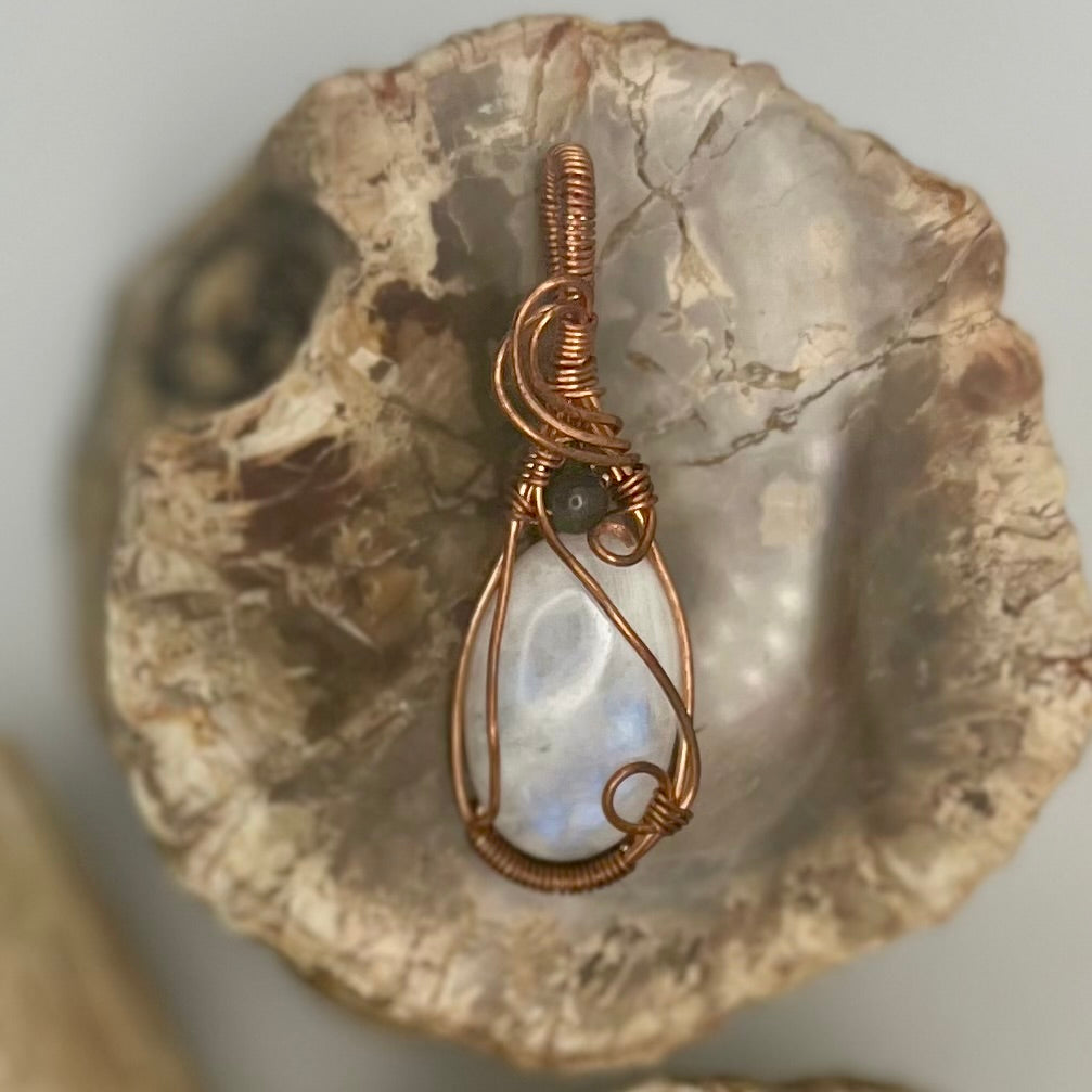 Moonstone and Opal Pendant
