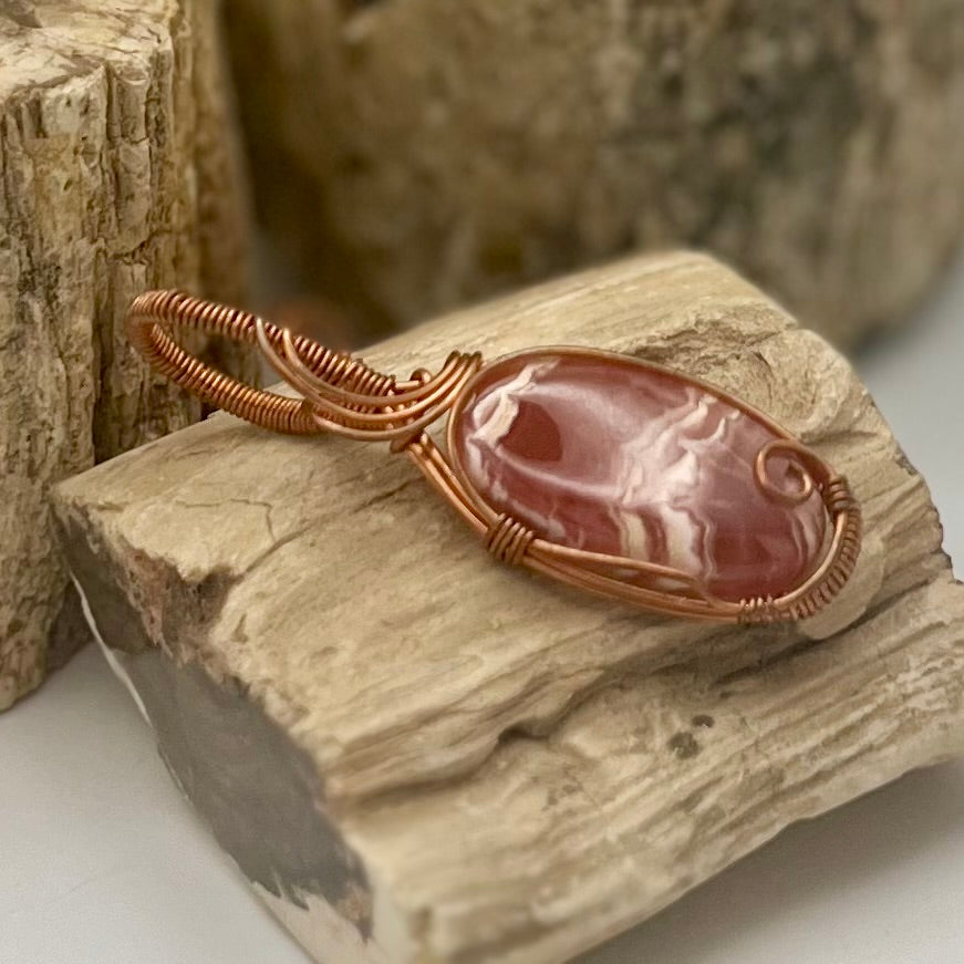 Rhodochrosite Compassion Pendant
