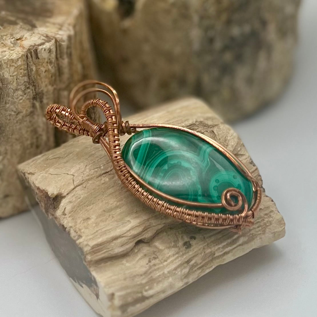 Malachite Swirl Pendant