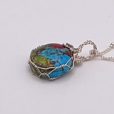 Turquoise Coin Pendant