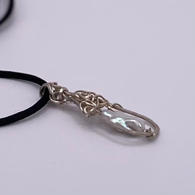 Baroque Pearl in Pure Silver