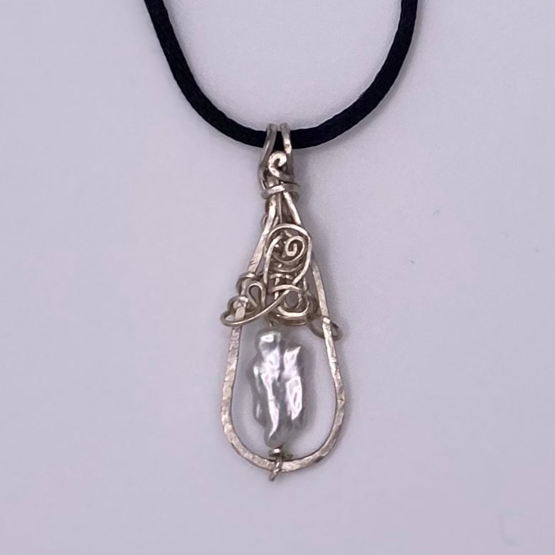 Baroque Pearl in Pure Silver