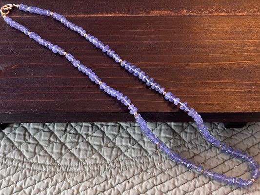 Tanzanite Gold Necklace