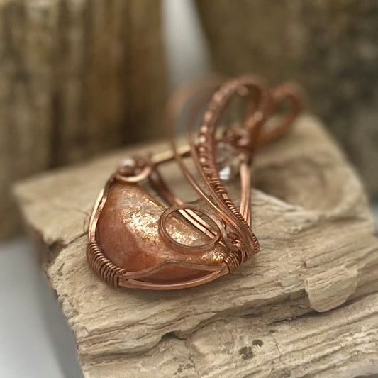 Sunstone Copper Pendant