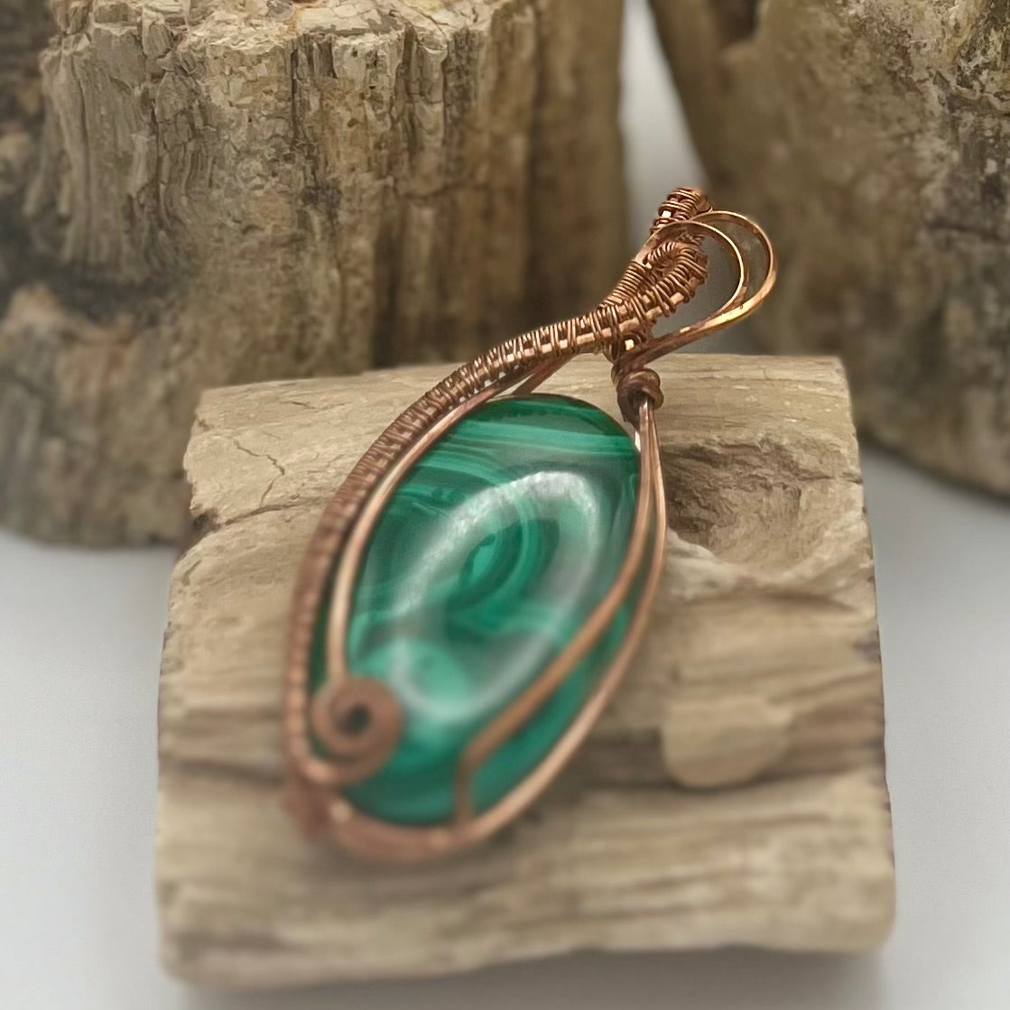Malachite Swirl Pendant