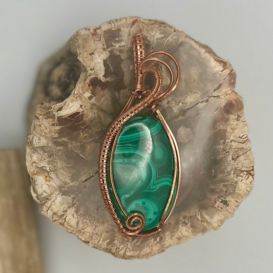 Malachite Swirl Pendant