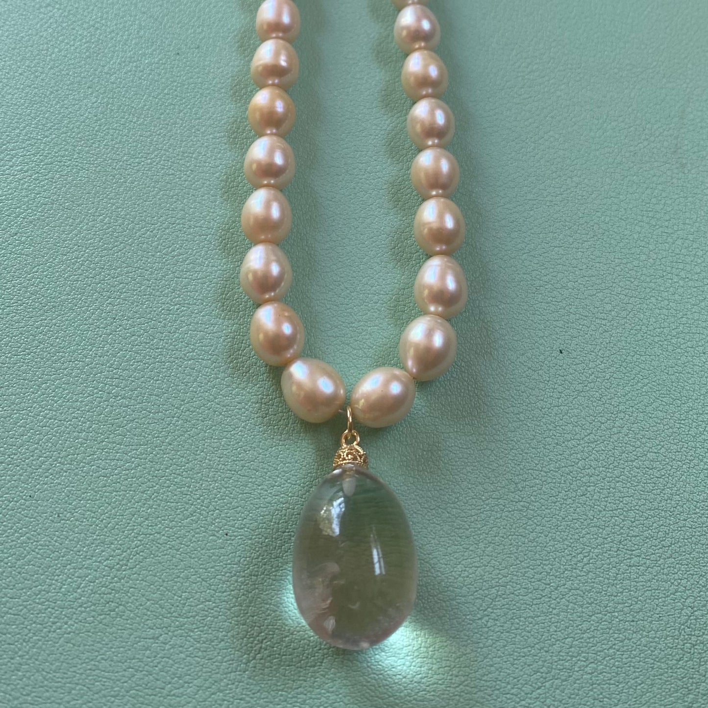 Pearl & Quartz Drop Necklace