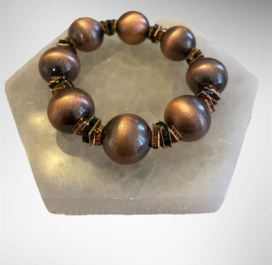 Crystal Trio Copper Bracelet