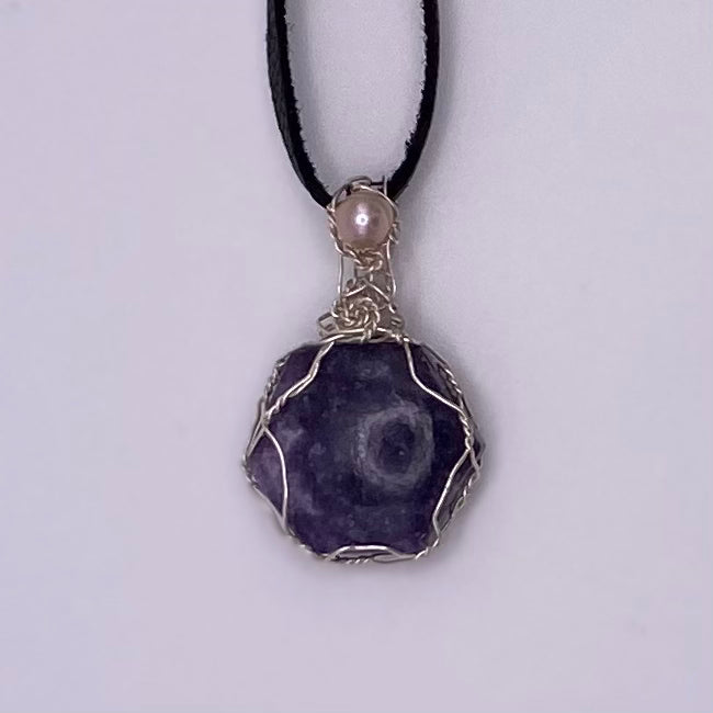 Chariot and Pearl Pendant