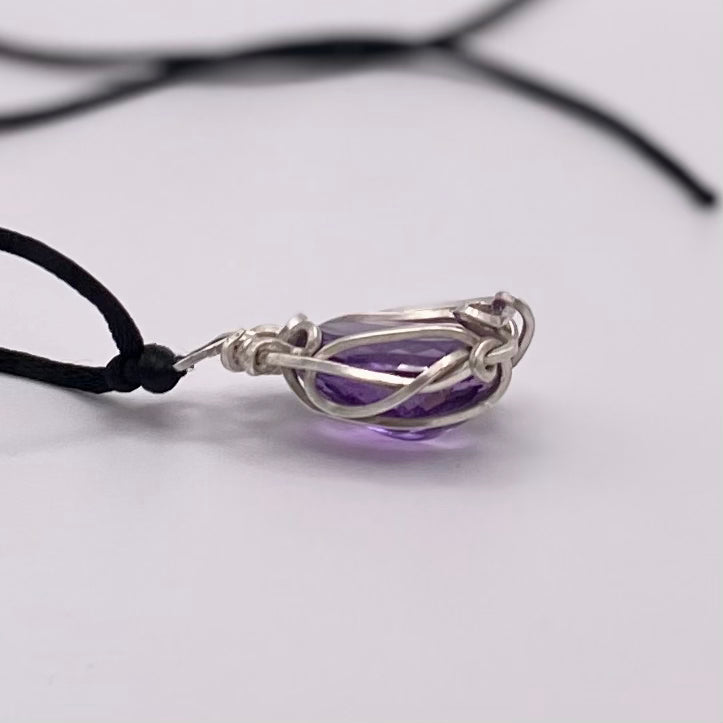 Amethyst Birdcage Necklace